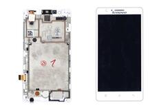 Купить Матрица с тачскрином (модуль) для Lenovo IdeaPhone A536 белый с рамкой