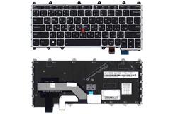 Купить Клавиатура для ноутбука Lenovo IBM ThinkPad Yoga 260 с подсветкой (Light), Black, (Silver Frame), RU