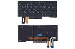 Купить Клавиатура для ноутбука Lenovo ThinkPad E480 с подсветкой (Light), с указателем (Point Stick), Black, (Black Frame), RU